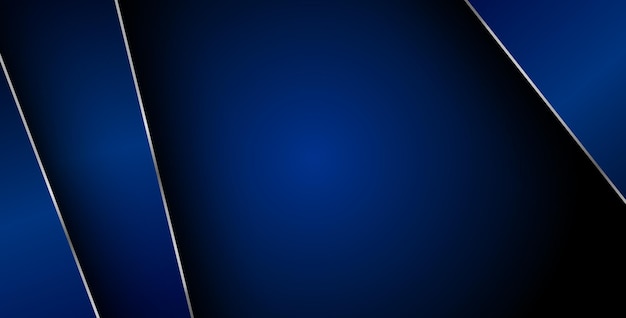 color gradiente azul con lista plateada triángulo geométrico capa de superposición de fondo vectorial en espacio negro para texto y diseño de fondo cuadrado vector eps10