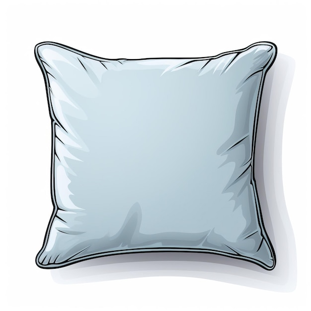 Vector color gris almohada dibujada a mano vectorial fondo blanco aislado