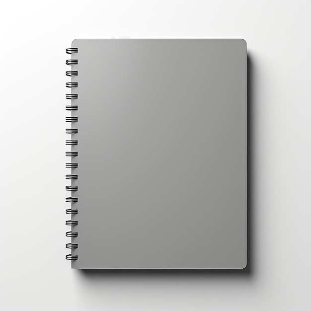 Vector color gris notebook 3d vector fondo blanco aislado h