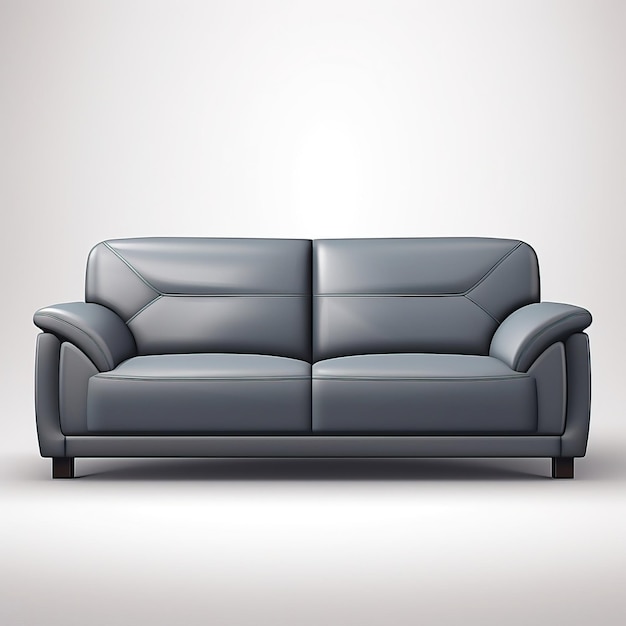 Vector color gris sofá plano vector fondo blanco aislado alto