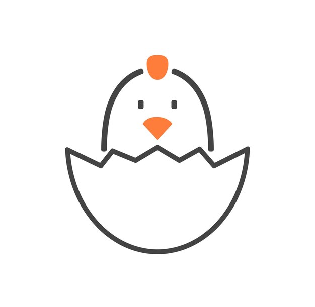 Color de icono de cabeza de pollo