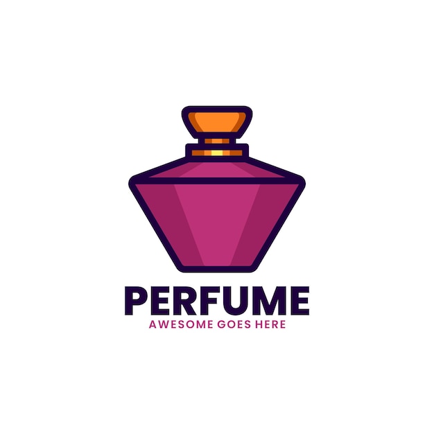 color de ilustración de diseño de logotipo de perfume