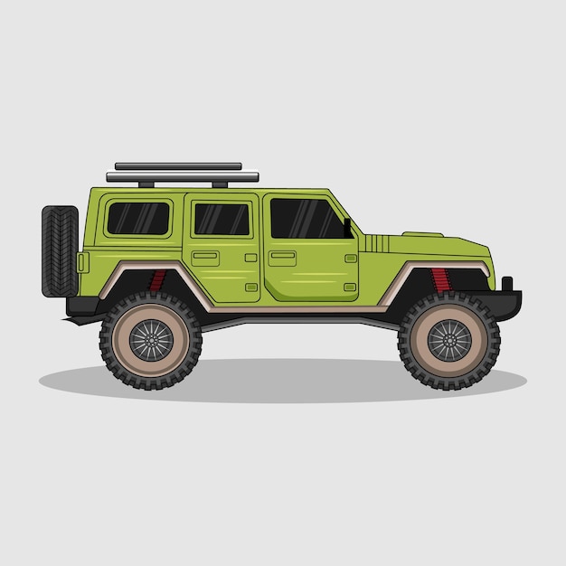 Vector color jeep modelo arte vectorial