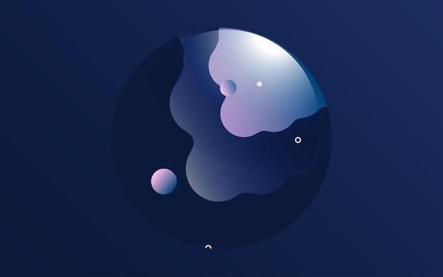 Color líquido Banner cubre Composición de formas fluidas Carteles de diseño futurista vector Ilustración