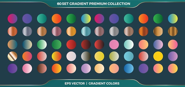 Color del logotipo y conjunto vibrante brillante de fondo degradado