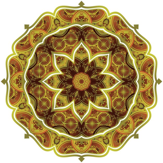 Color marrón dorado texturizado mandala abstracto