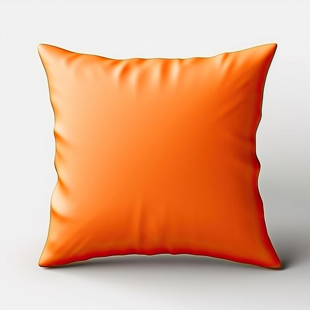 Color naranja almohada vector 3D fondo blanco aislado h