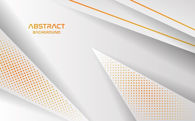 Color naranja blanco abstracto con puntos de semitono capas superpuestas fondo vector eps10