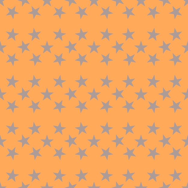 Color naranja, gris estrella de patrones sin fisuras. Papel de regalo rayado.