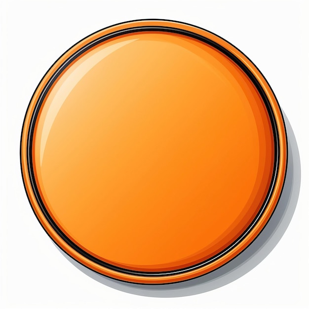 Vector color naranja vector de dibujos animados de espejo isola de fondo blanco