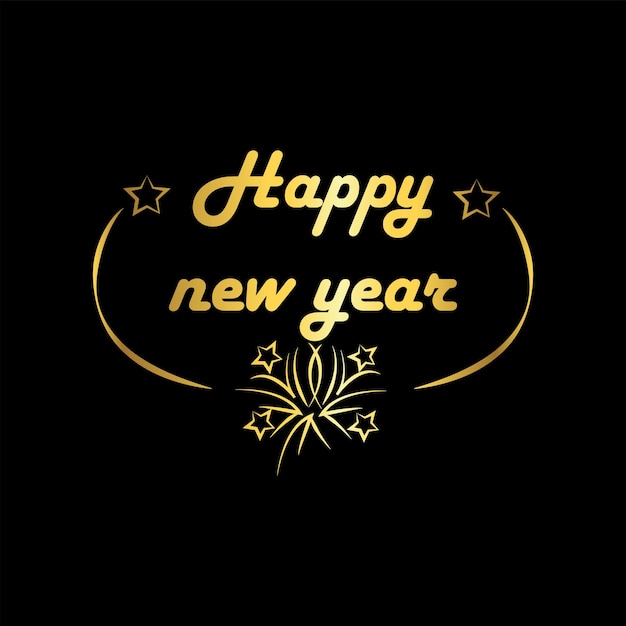 color oro feliz año nuevo icono plantilla vectorial logotipo colección de moda diseño plano