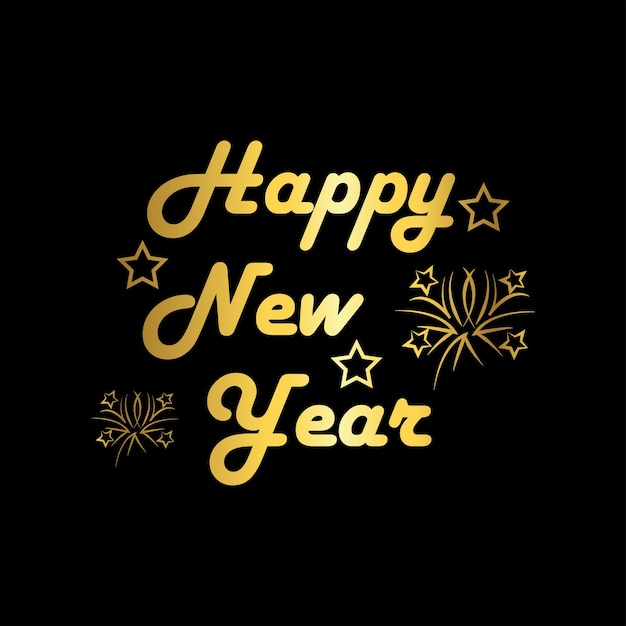 color oro feliz año nuevo icono plantilla vectorial logotipo colección de moda diseño plano