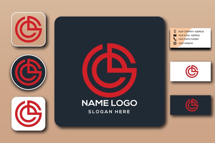 Color de plantilla de logotipo de monograma SE editable