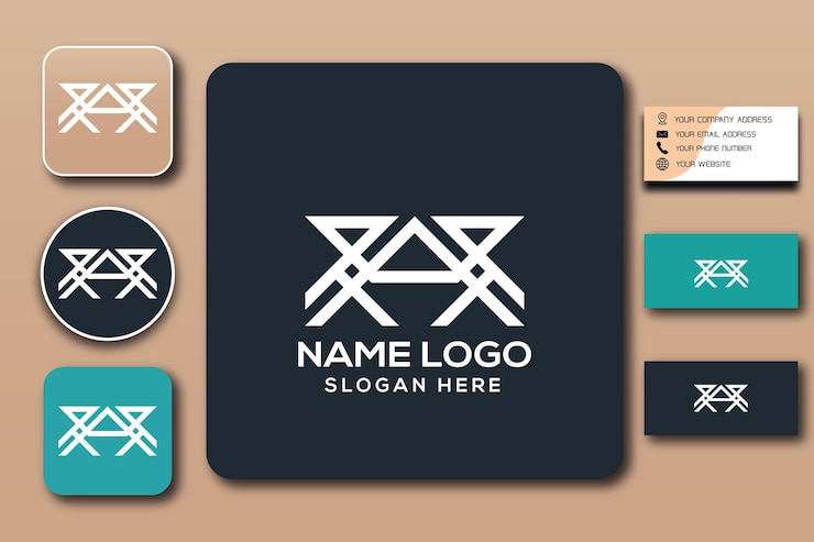 Vector color de plantilla de logotipo de monograma rar editable
