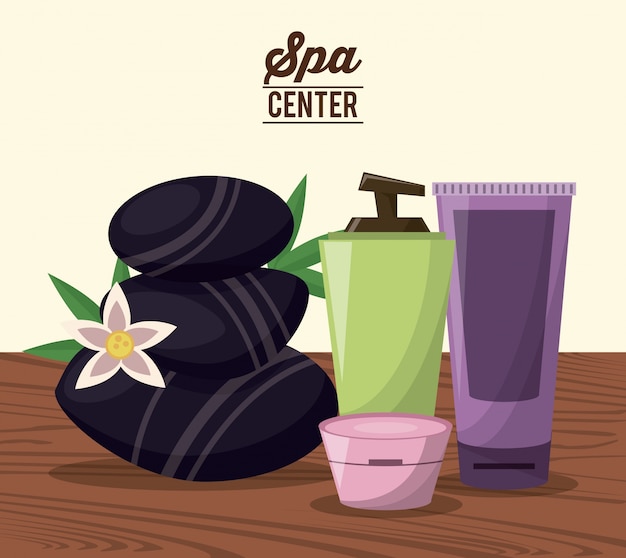 Color poster of spa center