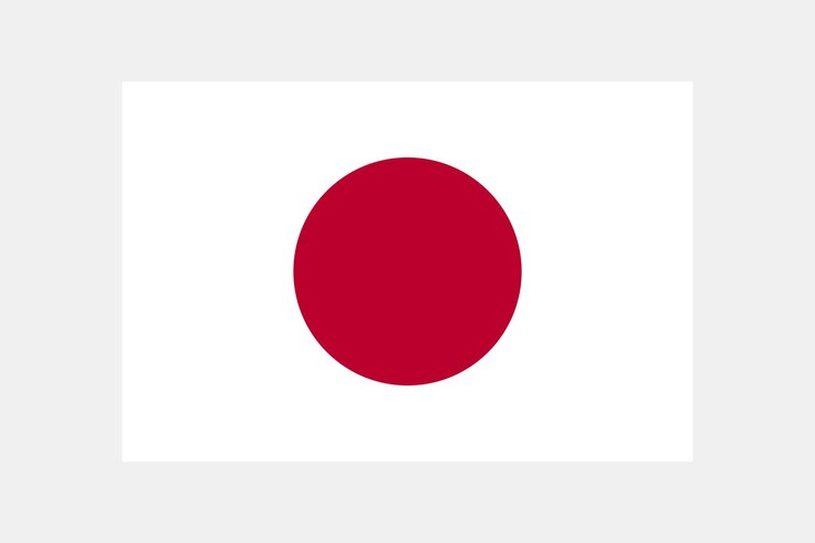 Vector el color y las proporciones originales de la bandera de japón