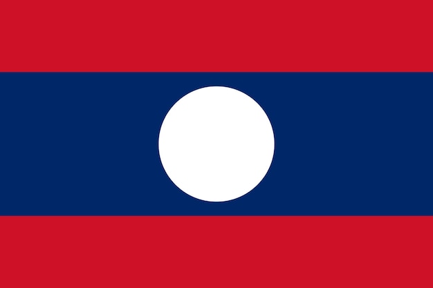 El color y las proporciones originales de la bandera de Laos