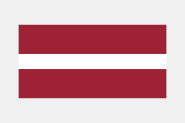 El color y las proporciones originales de la bandera de Letonia