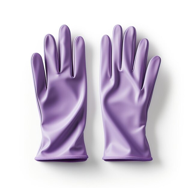 Vector color púrpura guantes 3d vectorial fondo blanco aislado h