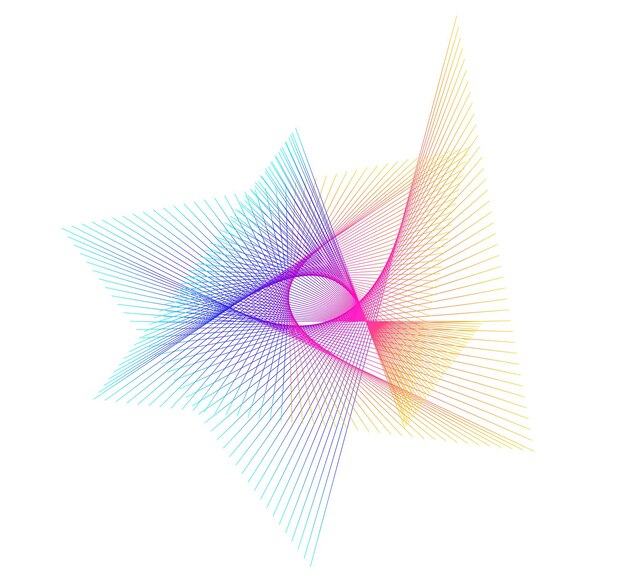 Color suave del arco iris Fondo lineal Elementos de diseño Líneas poligonales Guilloche La capa protectora para la plantilla de diplomas y certificados de billetes Ilustración vectorial EPS 10