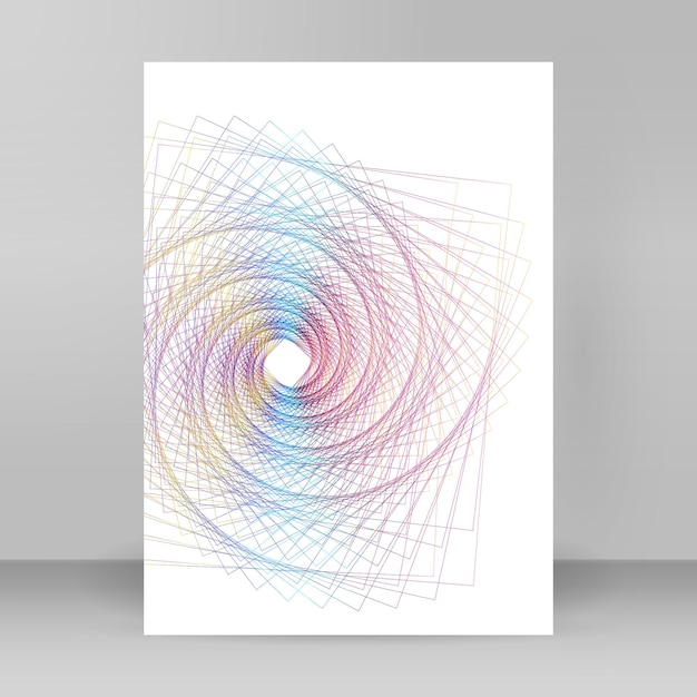 Color suave del arco iris Fondo lineal Elementos de diseño Líneas poligonales Guilloche La capa protectora para la plantilla de diplomas y certificados de billetes Ilustración vectorial EPS 10
