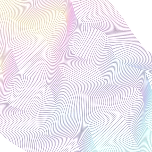 Color suave del arco iris Fondo lineal Elementos de diseño Líneas poligonales Guilloche La capa protectora para la plantilla de diplomas y certificados de billetes Ilustración vectorial EPS 10