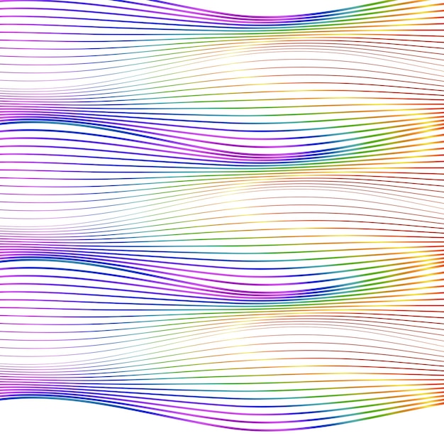 Color suave del arco iris Fondo de onda lineal Elementos de diseño Líneas onduladas Guilloche La capa protectora para la plantilla de diplomas y certificados de billetes Ilustración vectorial EPS 10