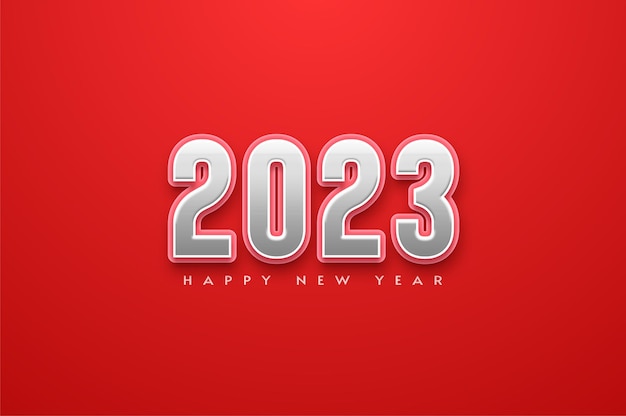 Color suave feliz año nuevo 2023