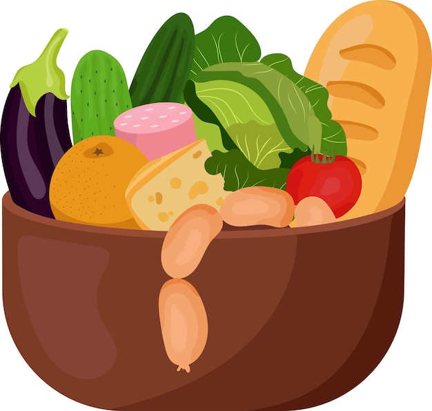 color de vector de ilustración de carrito de compras