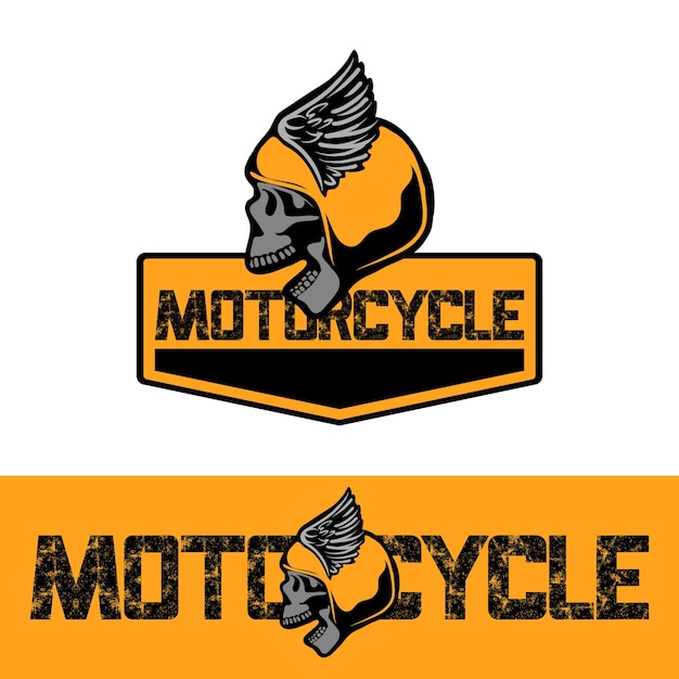 COLOR VECTORIAL DEL LOGOTIPO DE MOTO NEGRO Y AMARILLO