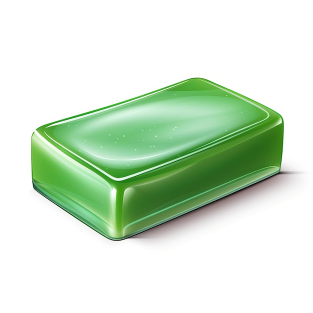 Color verde Sabón vector plano fondo blanco aislado