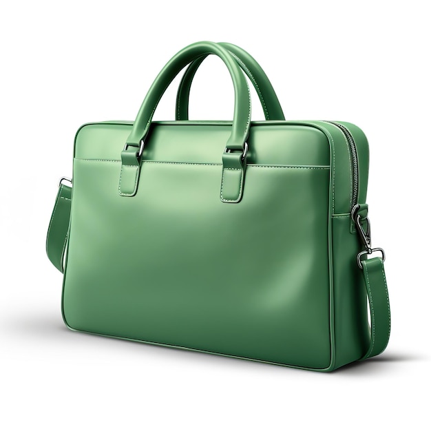 Color verde vector de gradiente de la bolsa de la computadora portátil fondo blanco i