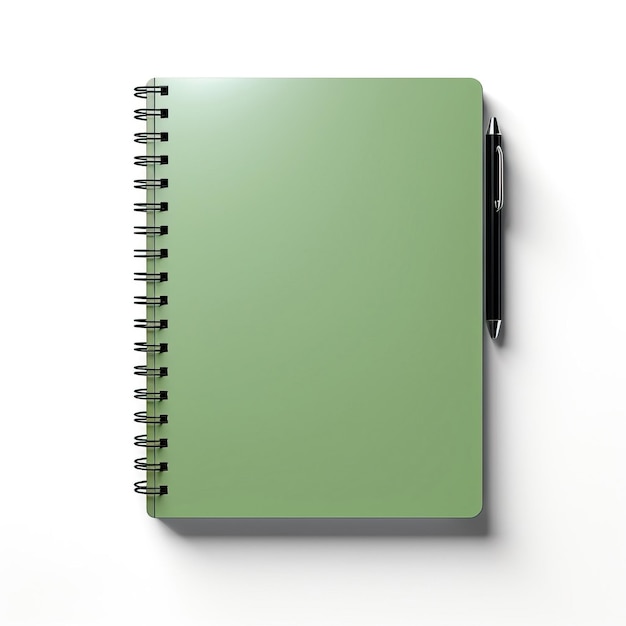 color verde Vector de gradiente del cuaderno fondo blanco iso