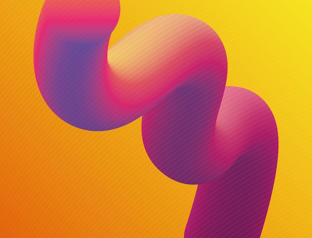 Color vibrante y ondulado con diseño de fondo de flujo