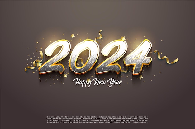 coloración clásica y concepto para la celebración del año nuevo 2024