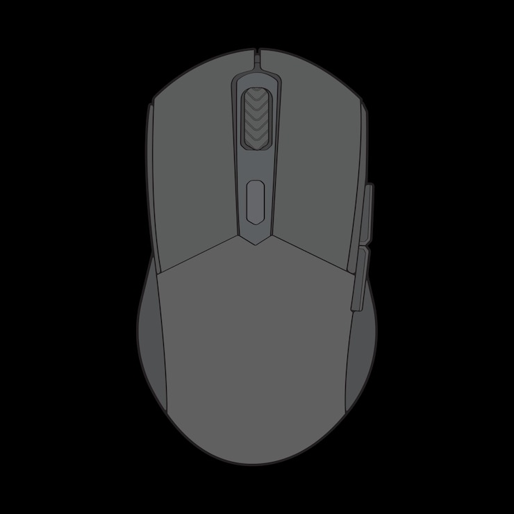 Vector coloración del vector de dibujo del contorno del ratón de la computadora ratón de la computadora en un estilo de boceto plantilla de entrenamiento del ratón de la computadora vector de contorno ilustración