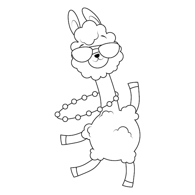 Colorear Alpaca con cuentas en copas