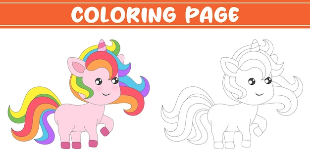 Colorear chibi unicornio