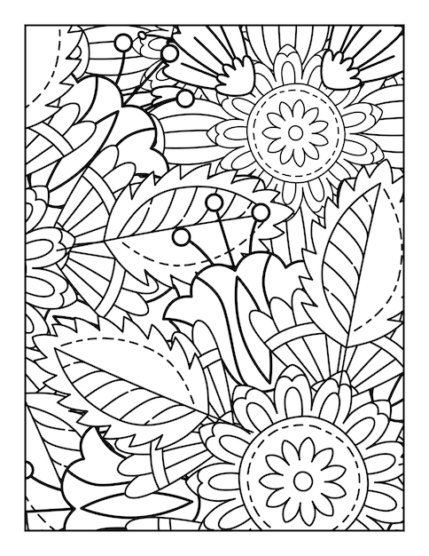 Colorear mandala de flores