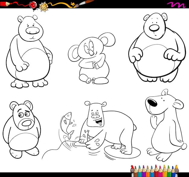 Colorear personajes de oso