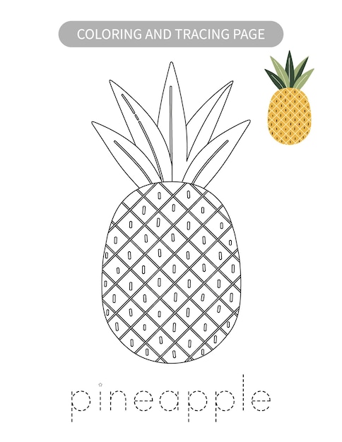 Colorear y trazar la hoja de trabajo para niños Colorear la palabra y trazarla Juego educativo