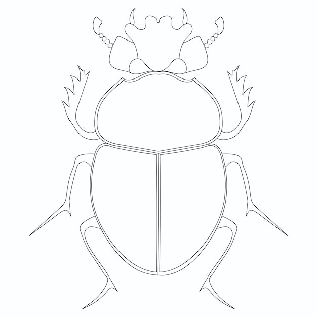 Colorear vector escarabajo egipcio