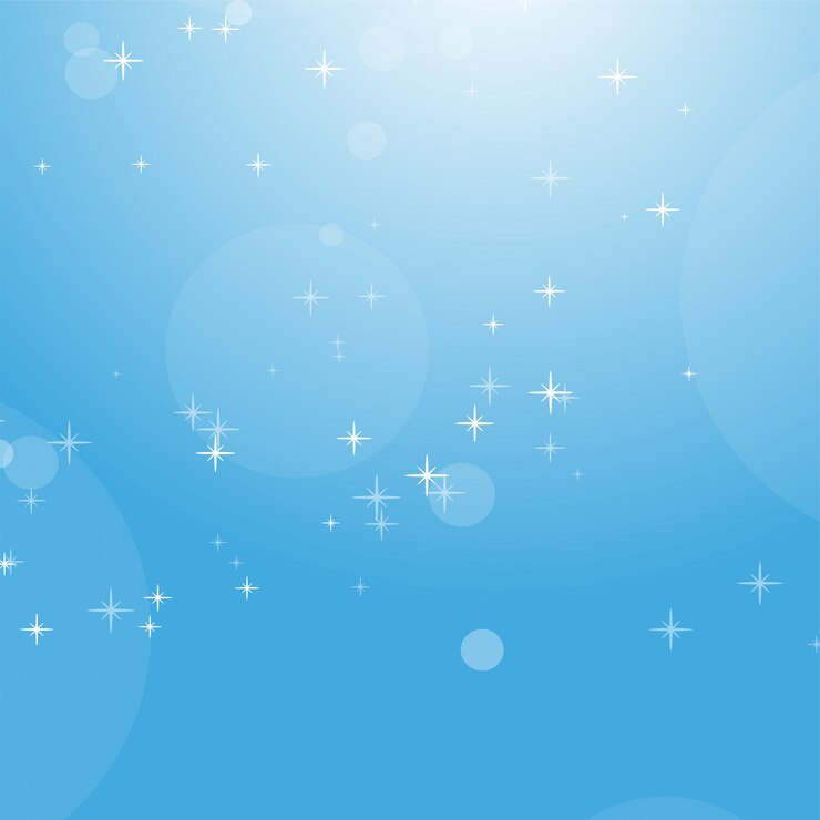 Vector coloree el fondo abstracto del cielo azul con el bokeh y las estrellas.