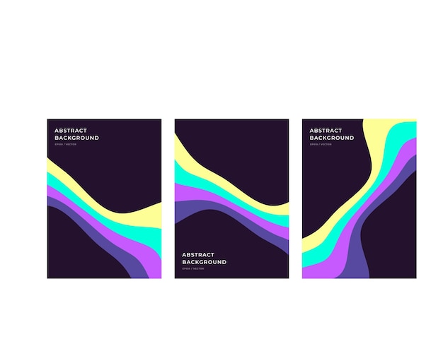 Colores abstractos carteles cubres papeles de pared y fondos conjunto
