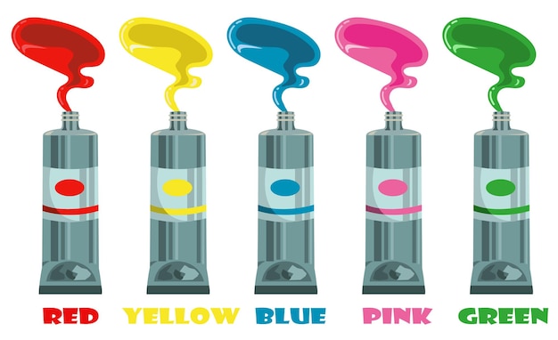 Colores de aprendizaje colores primarios paleta de colores
