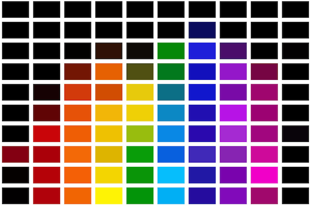 los colores del arco iris son diferentes colores