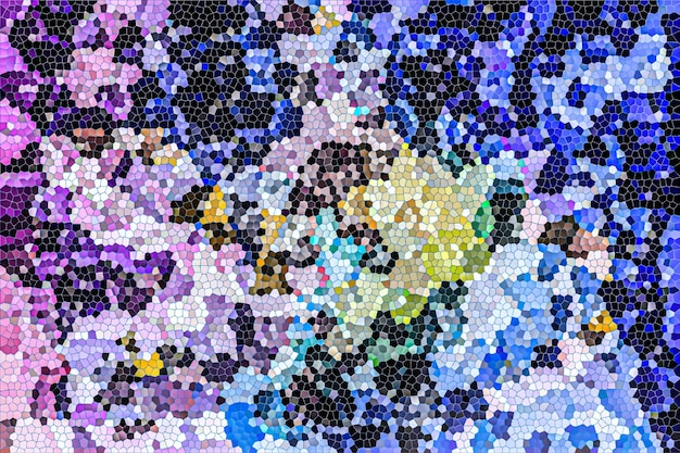 Vector colores brillantes nebulosa futurista brillante mosaico sobre fondo oscuro. textura cósmica brillante