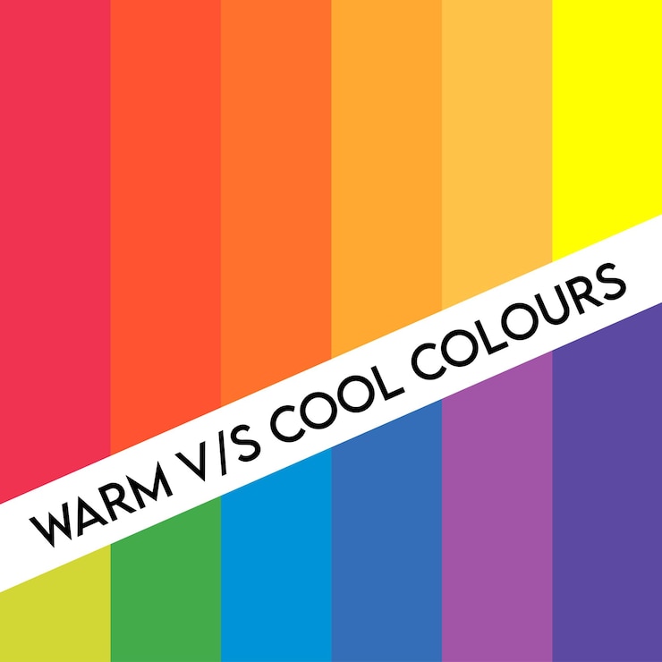 Vector colores cálidos frente a fríos