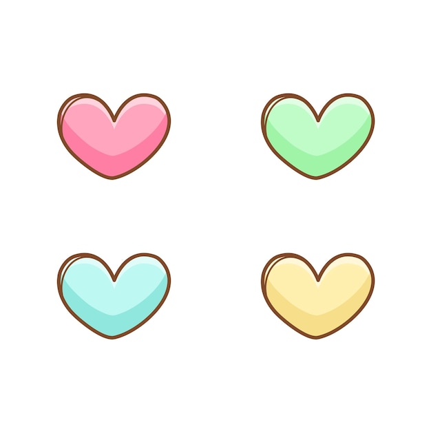 Colores corazones Vector