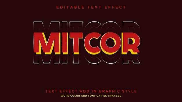 Colores y estilo asombrosos con tipografía genial y efecto de texto de estilo editable